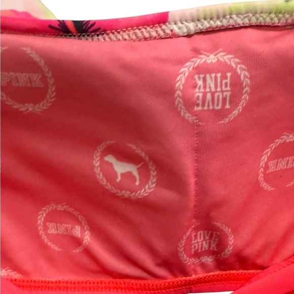 Victorias Secret PINK Hibiscus Leopard Floral Bandeau Strapless Bikini Top Small - Picture 3 of 5